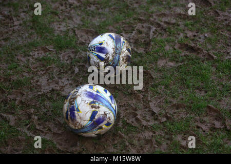 Un terrain de football à Bognor Regis, West Sussex, UK. Banque D'Images