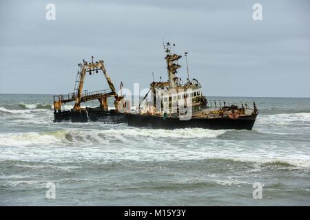 Zeila naufrage,2008,échoués près de Henties Bay,région d'Erongo, Namibie Banque D'Images