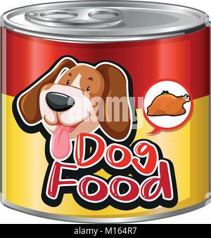 Aliments pour chiens en aluminium peut illustration Illustration de Vecteur