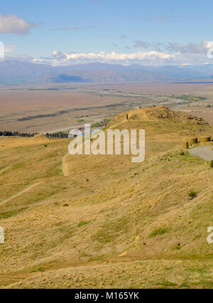 Paysage du Mont John dans le sud de l'île de la Nouvelle-Zélande. Banque D'Images