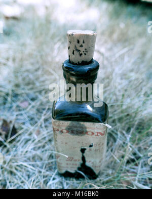 Poison australienne bouteille avec étiquette ancienne Banque D'Images