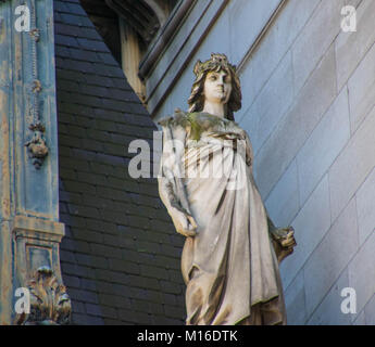 Statue Paris France Hotel deVille Banque D'Images