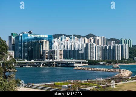 Kwun Tong et bâtiments district skyline à Hong Kong SAR Banque D'Images