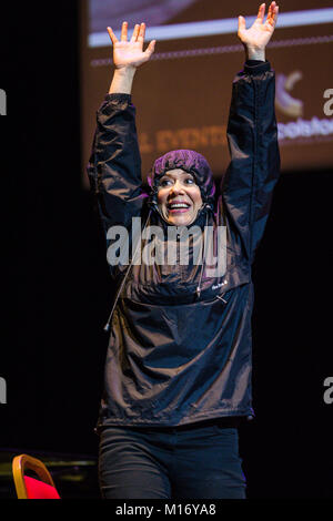 Bristol, Royaume-Uni. 27 janvier, 2018. Le Kagools effectuer au Bristol Festival comédie burlesque muet Gala 2018 à la Colston Hall Crédit : David Betteridge/Alamy Live News Banque D'Images