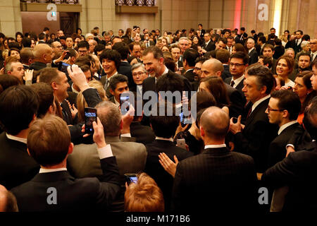 Madrid, Espagne. 17 Jan, 2018. Le roi Felipe au cours de la visite d'état au Japon. 17 janvier, 2018. Credit : Jimmy Olsen/Media Espagne*** ***aucune perforation/Alamy Live News Banque D'Images