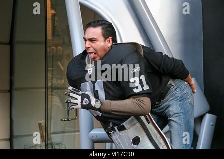 NFL, le raider Image dans Universal City Walk. Banque D'Images