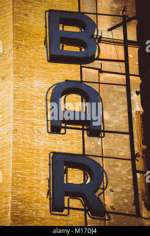 Bar signe. Rome. Italie Banque D'Images