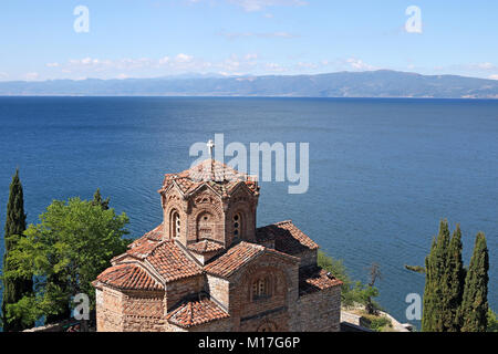 Jovan Kaneo église Lake Ohrid Macédoine Banque D'Images