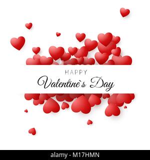 Carte colorée - Happy Valentines Day. Carte de vœux romantique concept. Valentines Day background vector Illustration de Vecteur