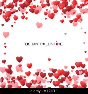 Carte de souhaits St-valentin couvrir avec le coeur. Par My Valentine modèle d'invitation. Concept d'une carte de vœux pour le jour de la Saint-Valentin. Vector illustrati Illustration de Vecteur