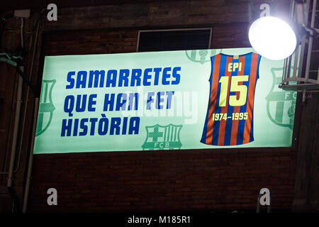 Barcelone, Espagne. 28 janvier, 2018. Palau Blaugrana, le 28 janvier, match entre FC Barcelone et Lassa Divina Joventut. Liga Endesa. Credit : UKKO Images/Alamy Live News Banque D'Images