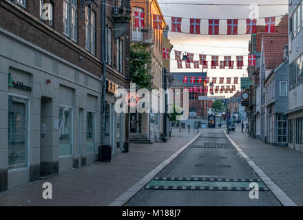 VIBORG, DANEMARK - 18 septembre 2016 : lever du soleil à Viborg, capitale de la municipalité de Viborg et région Midtjylland. Banque D'Images