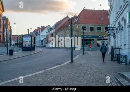 VIBORG, DANEMARK - 18 septembre 2016 : lever du soleil à Viborg, capitale de la municipalité de Viborg et région Midtjylland. Banque D'Images