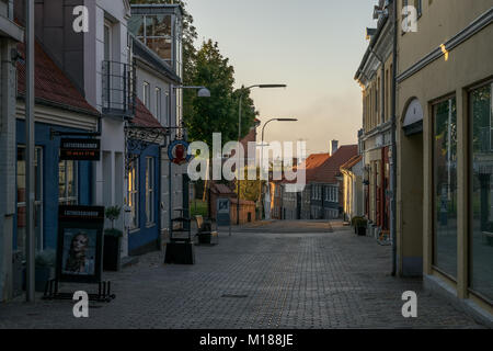 VIBORG, DANEMARK - 18 septembre 2016 : lever du soleil à Viborg, capitale de la municipalité de Viborg et région Midtjylland. Banque D'Images