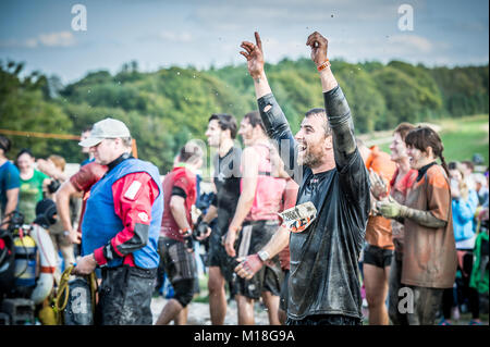 Tough Mudder London South West Hampshire, parcours du combattant, 2015 Banque D'Images