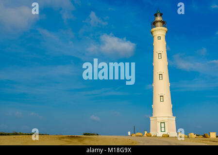 Vue sur le Phare California à Noord, Aruba. Banque D'Images