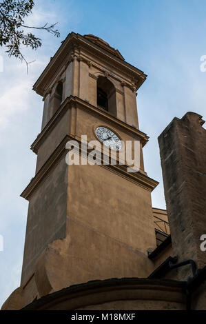 Corse : l'église paroissiale de Saint Jean Baptiste, la plus grande église de l'île construite de 1636 à 1666 dans le centre de la Citadelle de Bastia Banque D'Images