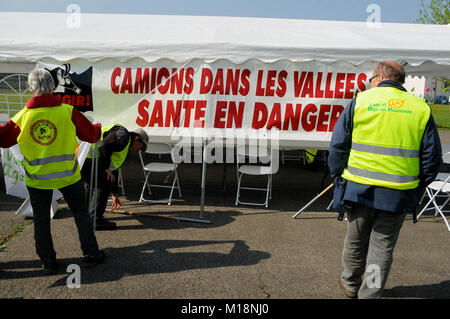 Rassemblement anti-TAV, Amberieu-en-Bugey, France Banque D'Images