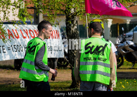 Rassemblement anti-TAV, Amberieu-en-Bugey, France Banque D'Images