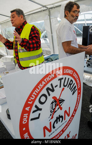 Rassemblement anti-TAV, Amberieu-en-Bugey, France Banque D'Images