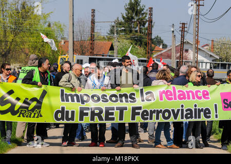 Rassemblement anti-TAV, Amberieu-en-Bugey, France Banque D'Images
