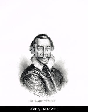 Sir Martin Frobisher, 1535-1594, marin anglais et corsaire qui effectue trois voyages au Nouveau Monde à la recherche du Passage du nord-ouest Banque D'Images