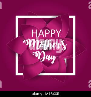 Happy Mother's Day Background avec des fleurs. Vector Illustration Illustration de Vecteur