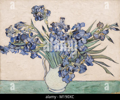 Iris, 1890, par Vincent van Gogh Banque D'Images