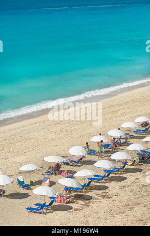 Pefkoulia Beach, l'île de Lefkada, Grèce Banque D'Images