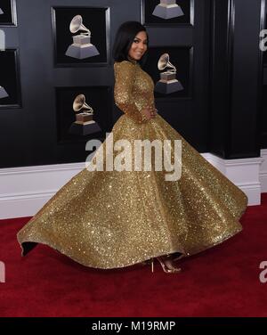 Arrivées à l'Ashanti , 60e anniversaire Grammy Awards - Arrivals, Madison Square Garden, New York, NY, United States 28 janvier 2018. (Photo par : Max Parker/Everett Collection) au niveau des arrivées pour 60e anniversaire Grammy Awards - Arrivals, Madison Square Garden, New York, NY 28 janvier 2018. Photo par : Max Parker/Everett Collection Banque D'Images