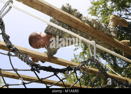 JOINT BASE ELMENDORF-RICHARDSON, Alaska -- Les soldats de la Garde nationale de Californie 95e équipe de soutien civil (armes de destruction massive) et la 95e compagnie de produits chimiques, ingénieur 2d Brigade, mener des opérations conjointes à LZ Ranger sur JBER-Richardson 19 Juillet. Comme le propre de l'Alaska 103e CST (ADM), l'équipe de Californie est composé de l'armée et de la Garde nationale, formés à l'identification des matières dangereuses et NBC, l'évaluation, et d'échantillonnage. Leur principale mission est de fournir des premiers intervenants en soutien aux autorités civiles en matière de NBC, et d'autres incidents majeurs. La semaine de formation Banque D'Images