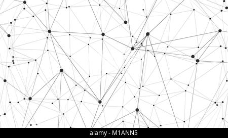 Connexions réseau mondial avec des points et lignes Banque D'Images