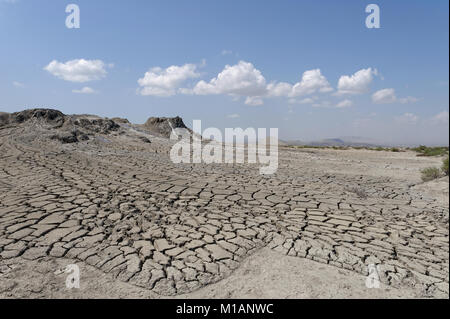 Volcans de boue à l'Azerbaïdjan, de Gobustan, site du patrimoine mondial de l'UNESCO Banque D'Images