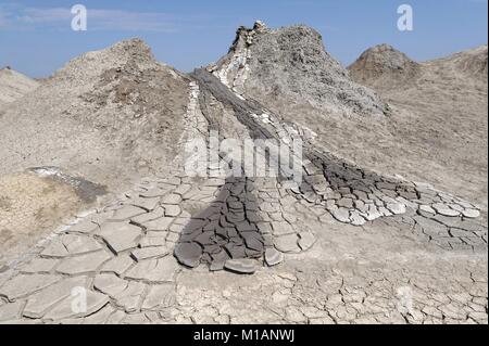 Volcans de boue à l'Azerbaïdjan, de Gobustan, site du patrimoine mondial de l'UNESCO Banque D'Images