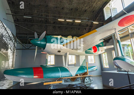 Texas Hill Country,, Fredericksburg, Musée National de la guerre du Pacifique, la guerre Kawaniski japonais N1K hydravion fighter Banque D'Images