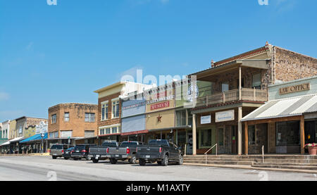 Texas Hill Country,, Mason, centre-ville historique, Ft. Rue McKavitt Banque D'Images