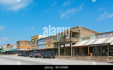 Texas Hill Country,, Mason, centre-ville historique, Ft. Rue McKavitt Banque D'Images