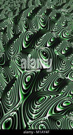 Des cercles concentriques noueux - abstract image générée numériquement Banque D'Images