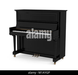 Piano droit isolé Banque D'Images