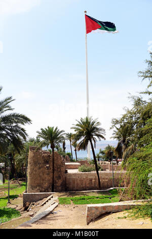 Ruines dans le parc archéologique d'Aqaba Aqaba, Jordanie. Banque D'Images