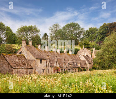 Arlington Row, Bibury, Gloucestershire, Angleterre Banque D'Images