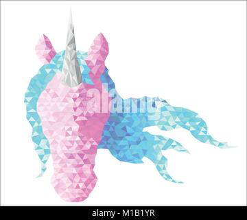 Bas Magic unicorn poly Illustration de Vecteur