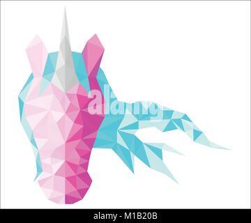 Bas Magic unicorn poly Illustration de Vecteur