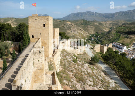 L'Alcazaba de Malaga, Andalousie, Espagne Banque D'Images