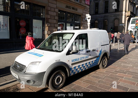 Caméra de surveillance CCTV mobile véhicule dans le centre-ville de Glasgow, Ecosse, Royaume-Uni Banque D'Images