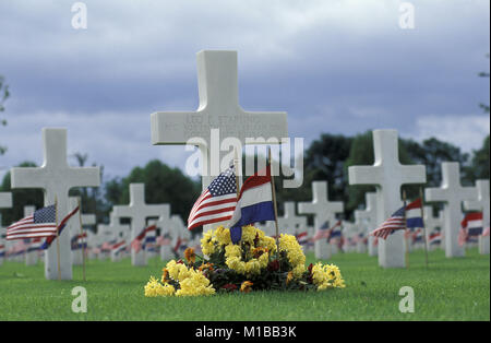 Les Pays-Bas, Margraten. La Deuxième Guerre mondiale, Pays-Bas American Cemetery and Memorial. Banque D'Images