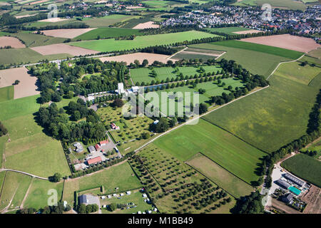 Les Pays-Bas, Margraten. La Deuxième Guerre mondiale, Pays-Bas American Cemetery and Memorial. Vue aérienne. Banque D'Images
