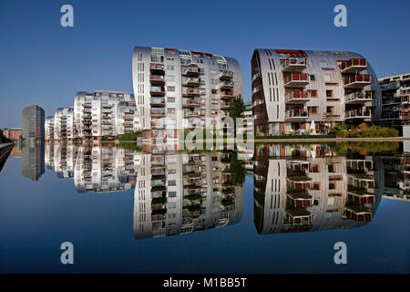 Les Pays-Bas, Den Bosch, immeubles d'habitation moderne appelée Armada dans quartier appelé Paleiskwartier. Banque D'Images