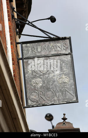 The Rose and Crown pub à Stoke Newington, Londres, Royaume-Uni. Banque D'Images