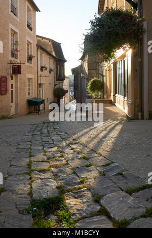 Montmorillon, connue comme la "Ville de l'écriture et professions du livre', est une charmante ville agréablement située des deux côtés de la rivière Gartempe en France Banque D'Images